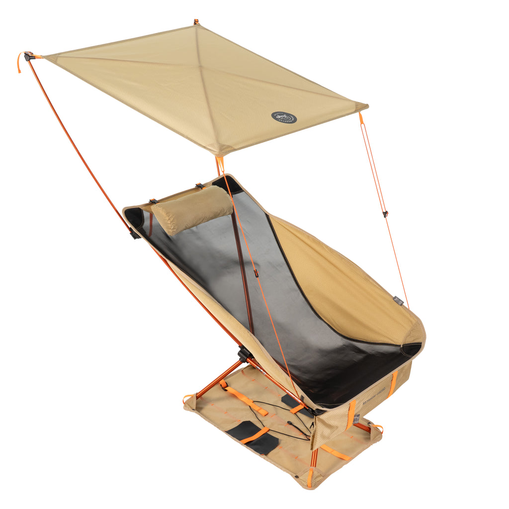 Portable Mesh Camping Chair with Canopy