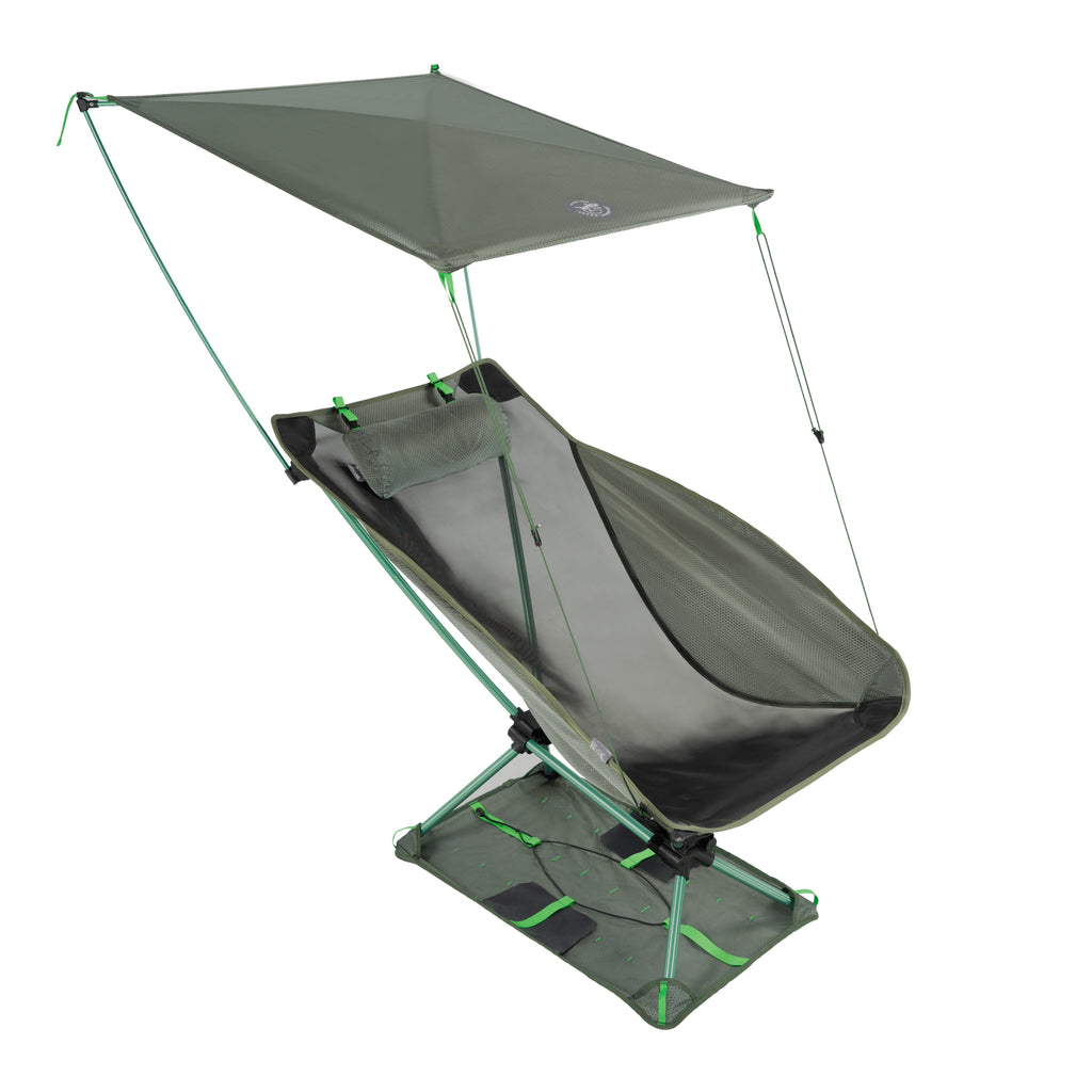Portable Mesh Camping Chair with Canopy